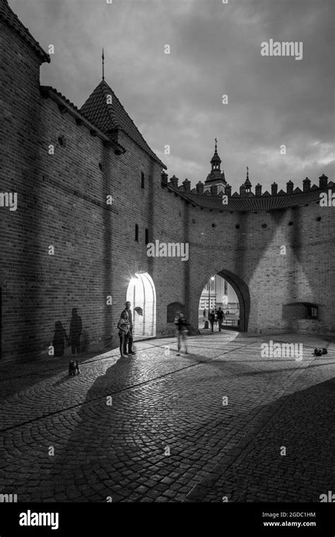 Warsaw old town by night Stock Photo - Alamy