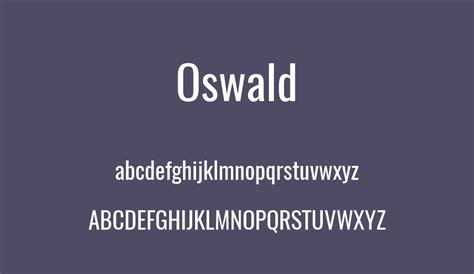 Oswald font - Font Tr