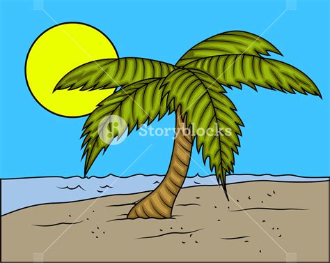 Palm Trees Beach Drawing