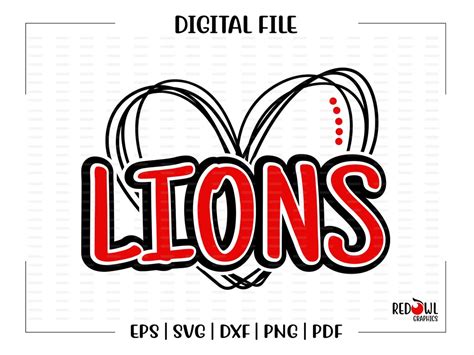 Lion Svg, Lions Svg, Heart, Love, Lion, Lions, Svg, Dxf, Eps, Png, Pdf ...