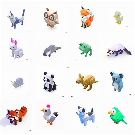 3D Low Polygon Animals Generated by DALL-E : r/dalle2