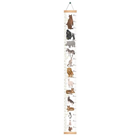 Baby Height Growth Chart Hanging Rulers Kids Room Wall Wood Frame Home ...