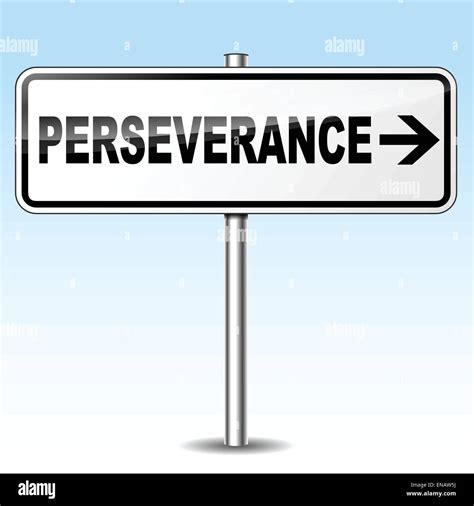 Vector illustration of perseverance design sign on white background ...