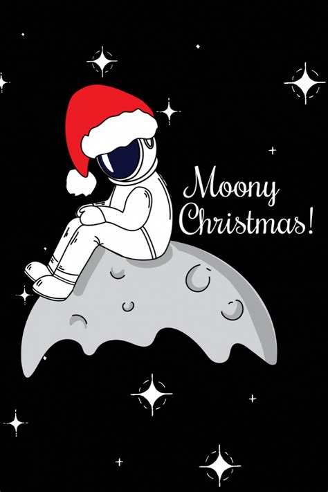 Someone1234566.redbubble.com | Astronaut sitting on the moon sticker with a Christmas hat, with ...