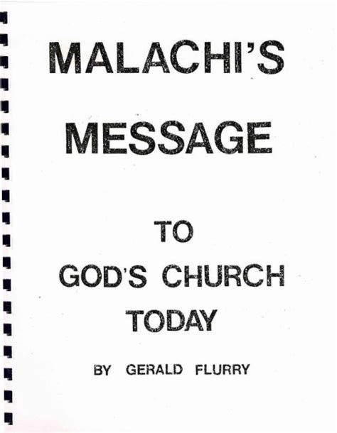 Malachi's Message 1990 Version - The Plain Truth About Malachi's ...