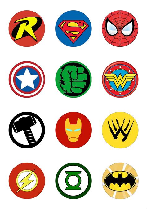 Printable Superhero Logos - Printable Word Searches