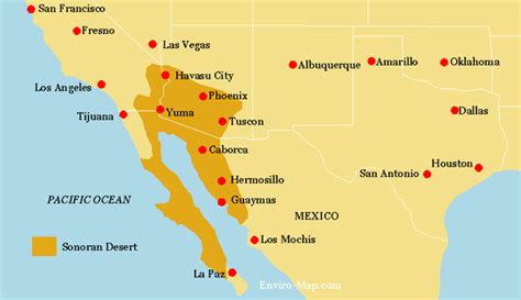 Sonoran Desert Map | World Maps Enviro-Map.com