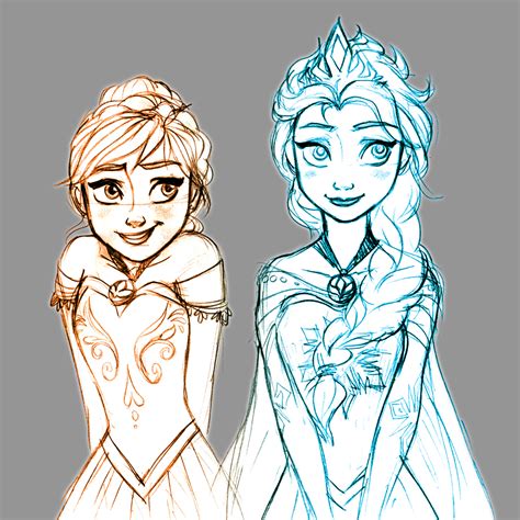 Anna and Elsa - Elsa and Anna Fan Art (39050740) - Fanpop