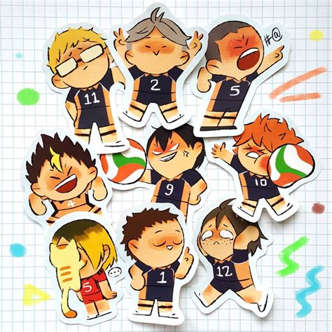 Haikyuu Stickers / Haikyuu Sticker Set / Anime Stickers | Etsy