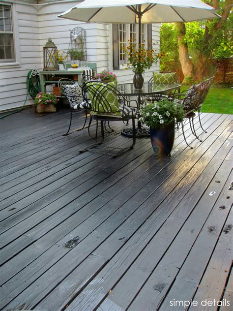 Simple Details: we stained our deck black