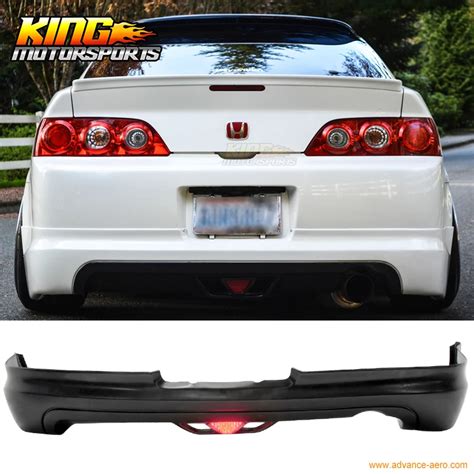 FOR 05 06 Acura RSX DC5 Coupe 2Dr Mugen Style Rear Bumper Lip PU With LED Light-in Bumpers from ...