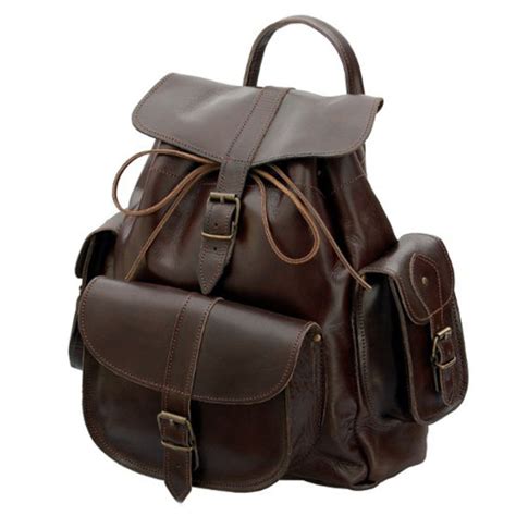 Grafea Show Business Medium Leather Rucksack - Brown