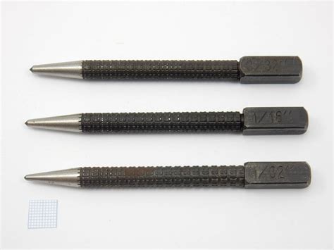 Center Punch Set 1/32 Inch 1/16 Inch 3/32 Inch - Mark's Miniatures