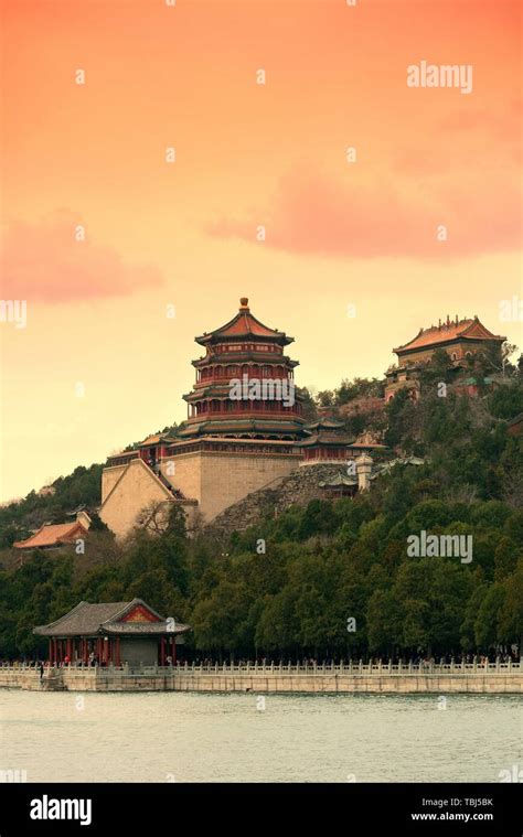 Summer Palace with historical architecture in Beijing Stock Photo - Alamy