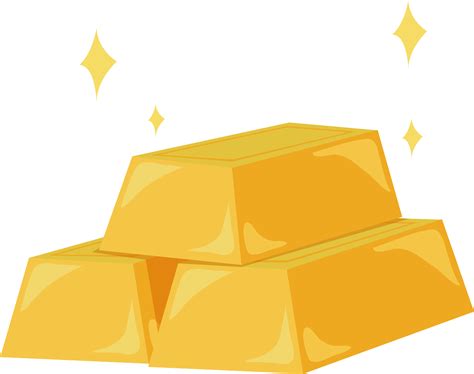 Vector Gold Bar PNG Image - PNG Mart