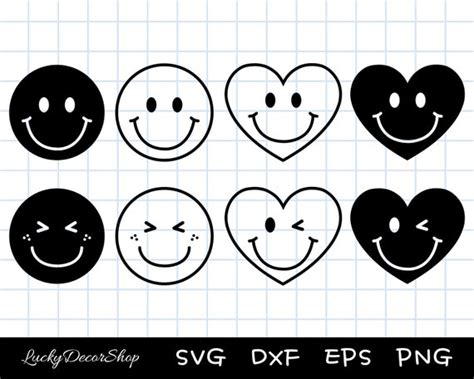 Smile Svg Happy Face SVG Smiley Face Clipart Happy Svg | Etsy