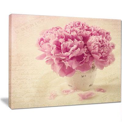 DesignArt 'Bunch of Peony Flowers on Table' Photographic Print on Wrapped Canvas | Wayfair ...