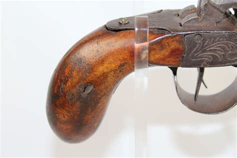 Belgian Double Barrel Pistol Antique Firearms 003 | Ancestry Guns