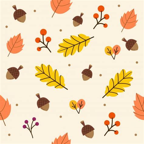 Premium Vector | The seamless pattern of autumn or fall leaves in the ...