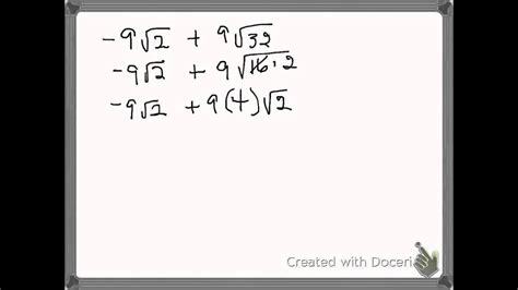 Simplifying square root of 32 - YouTube