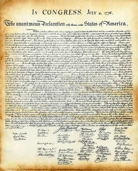 Declaration Of Independence Original Text