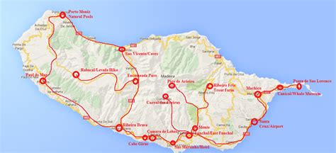 Physical Map Of Madeira