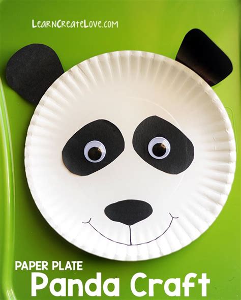 Paper plate panda craft – Artofit