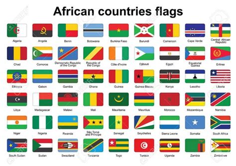 the flags of africa and other countries are shown in this illustration ...