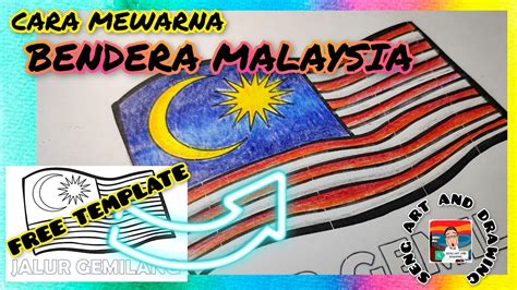 cara mewarna bendera malaysia - jalur gemilang - YouTube