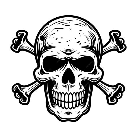 Premium Vector | Human skull with crossbones skull silhouette skull ...