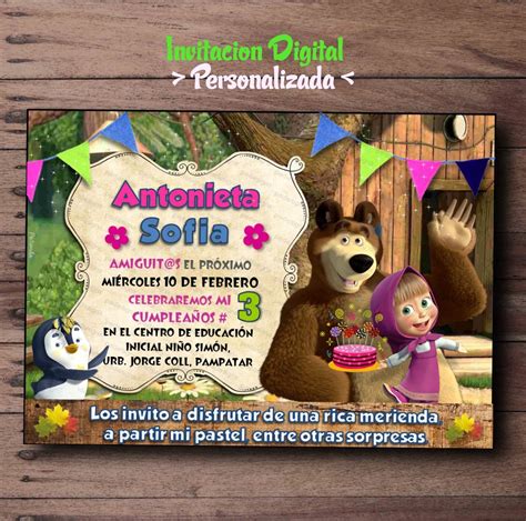 Masha Y El Oso Invitaciones Para Imprimir Todo Peques | The Best Porn Website