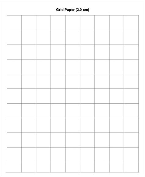 Printable Grid Paper Template - 12+ Free PDF Documents Download