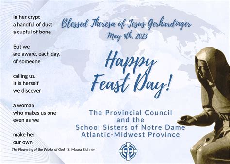 Blessed Mother Theresa Feast Day - May 9th | School Sisters of Notre Dame - Atlantic Midwest ...