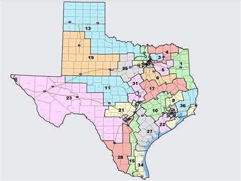 Texas Senate Districts Map 2022