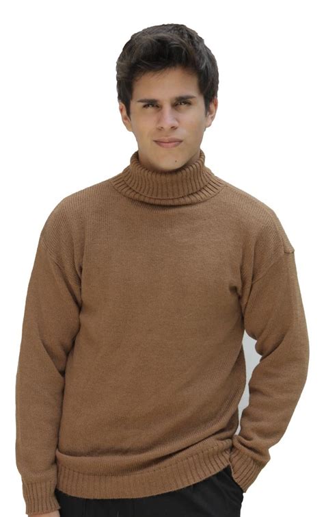 Men's Soft Alpaca Wool Knitted Turtleneck Solid Sweater | eBay