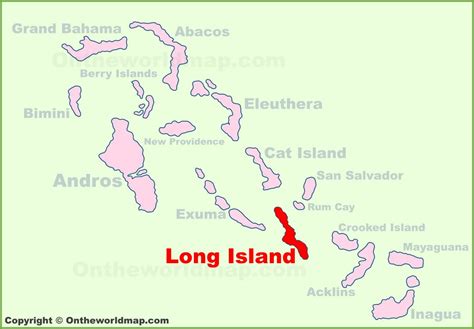 Long Island location on the Bahamas Map - Ontheworldmap.com