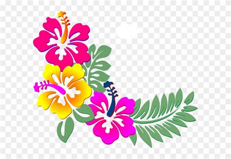 Frame Bunga Clipart 3 By Raymond - Clip Art Hawaiian Flowers - Free Transparent PNG Clipart ...