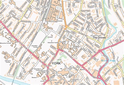 York Street map - Cosmographics Ltd