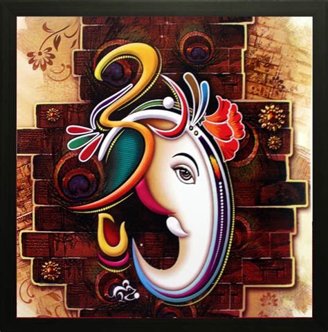 Black Human Painting Ganesh Ji Canvas Painting at Rs 349 in Noida | ID: 20221339262