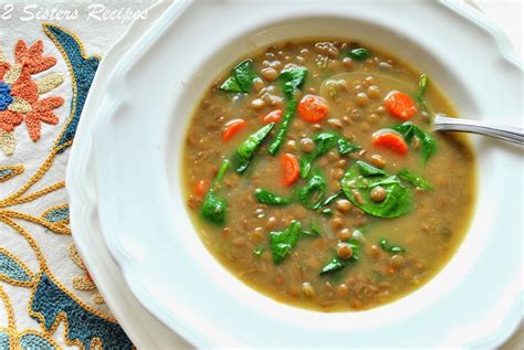 Lentil Spinach Soup - 2 Sisters Recipes by Anna and Liz