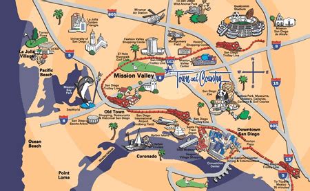 nice San Diego Map Tourist Attractions California Tourist Attractions, San Diego Attractions ...