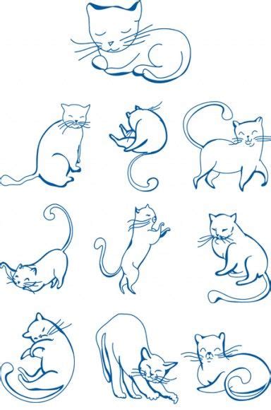 Outline Cats Embroidery Designs Machine Embroidery Projects, Free ...