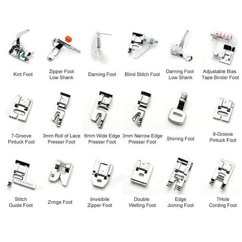 32Pcs Sewing Machine Presser Foot Set For Janome Brother Singer ...