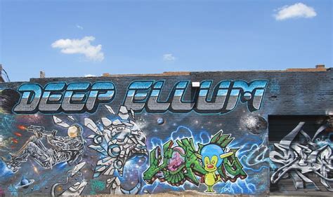 Texas Building Dallas Painted Deep Ellum Graffiti-12 Inch BY 18 Inch ...