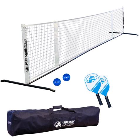 Complete Portable Pickleball Set with adjustable net, steel frame, and ...