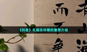 抖音礼崩乐坏是什么梗-网络用语礼崩乐坏梗的意思介绍-牛特市场