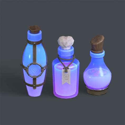 Magic Potions - 3D Model by ArtInt3d