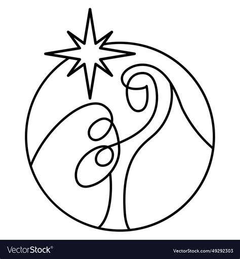 Christmas christian icon baby jesus Royalty Free Vector