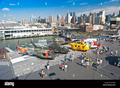 The Aircraft Carrier "Intrepid", Sea-Air-Space Museum, New York City Stock Photo, Royalty Free ...