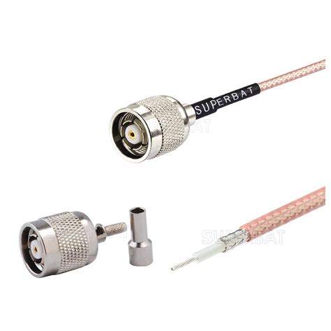 RP TNC Male straight TNC connector crimp for RG316 cable